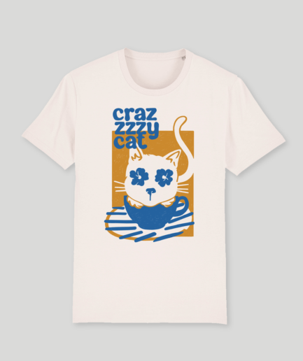 camiseta unisex crazy cat
