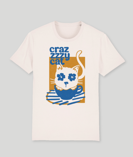camiseta unisex crazy cat