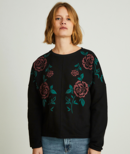 sudadera roses algodon